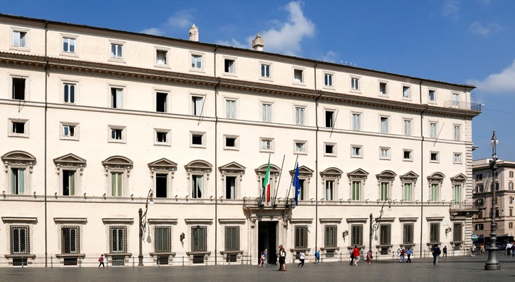 Palazzo Chigi, sede del Governo italiano